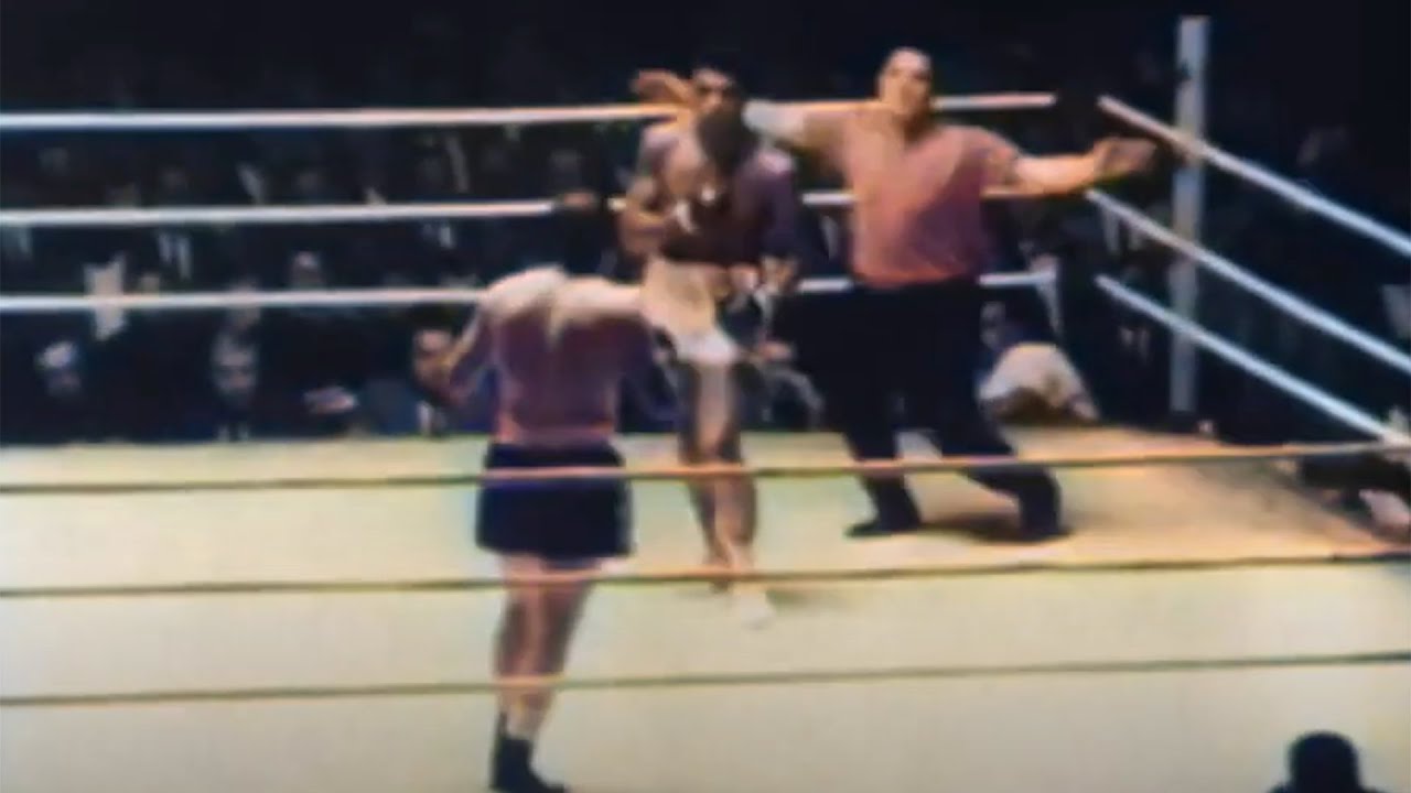 RARE Cassius Clay (Muhammad Ali) 6th Pro Fight vs. LaMar Clark (19.4.1961) Colorized