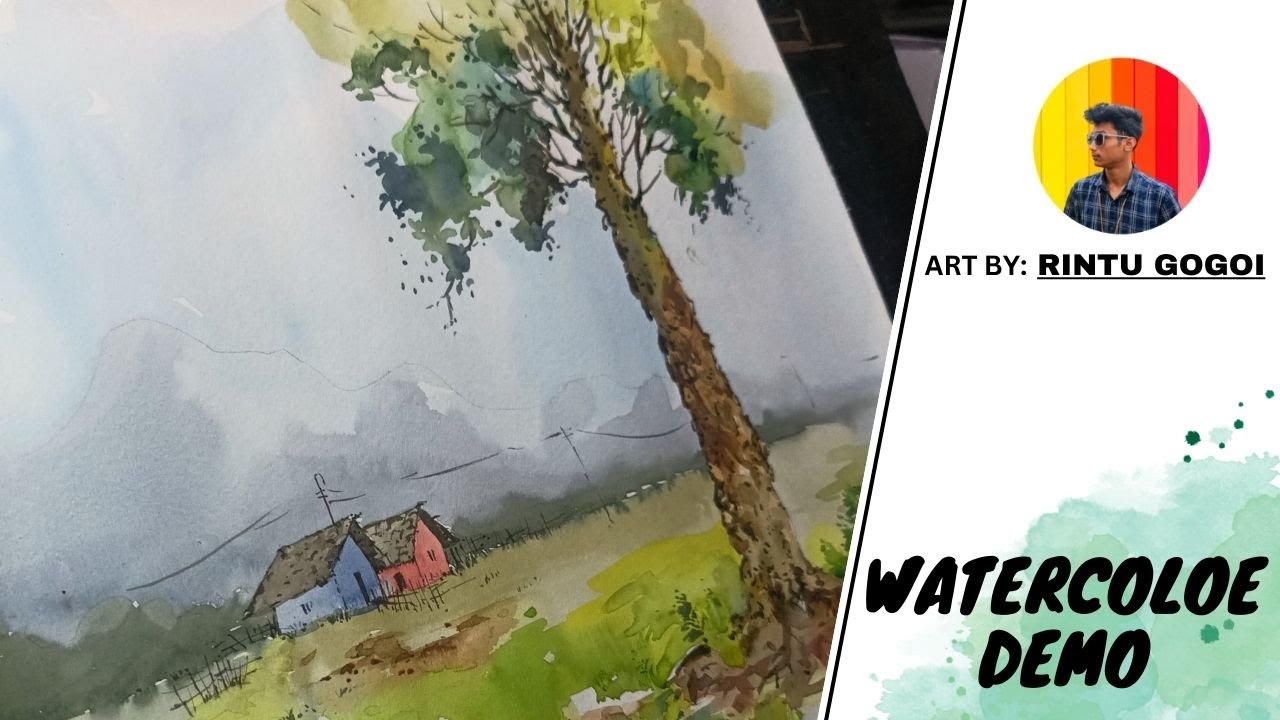 watercolor demonstration - Rintu Gogoi