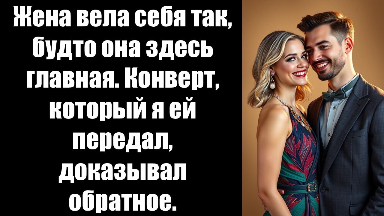 Жена вела себя так, будто она здесь главная. Конверт, который я ей передал, доказывал обратное.
