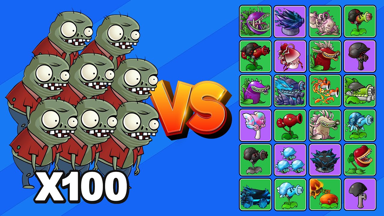 100 ZOMBIDITOS vs TODAS LAS PLANTAS FUSIONADAS | PvZ Fusion