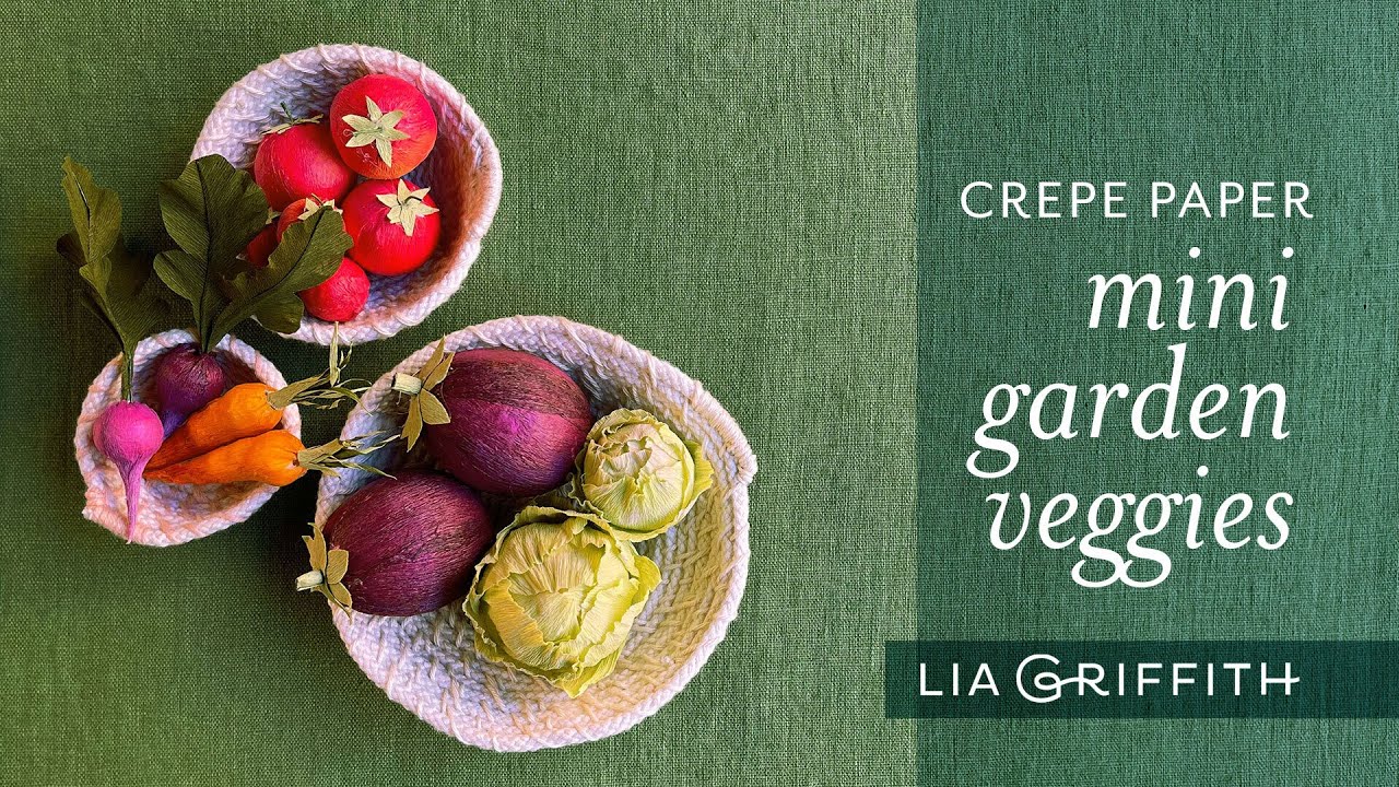 How to Make DIY Crepe Paper Mini Garden Veggies