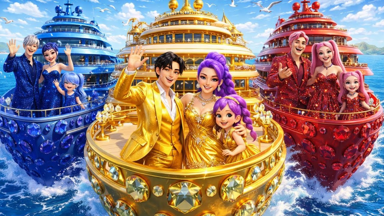 	✨ Three Crystal Families: Gold vs Emerald vs Amethyst | Magic Yacht Showdown