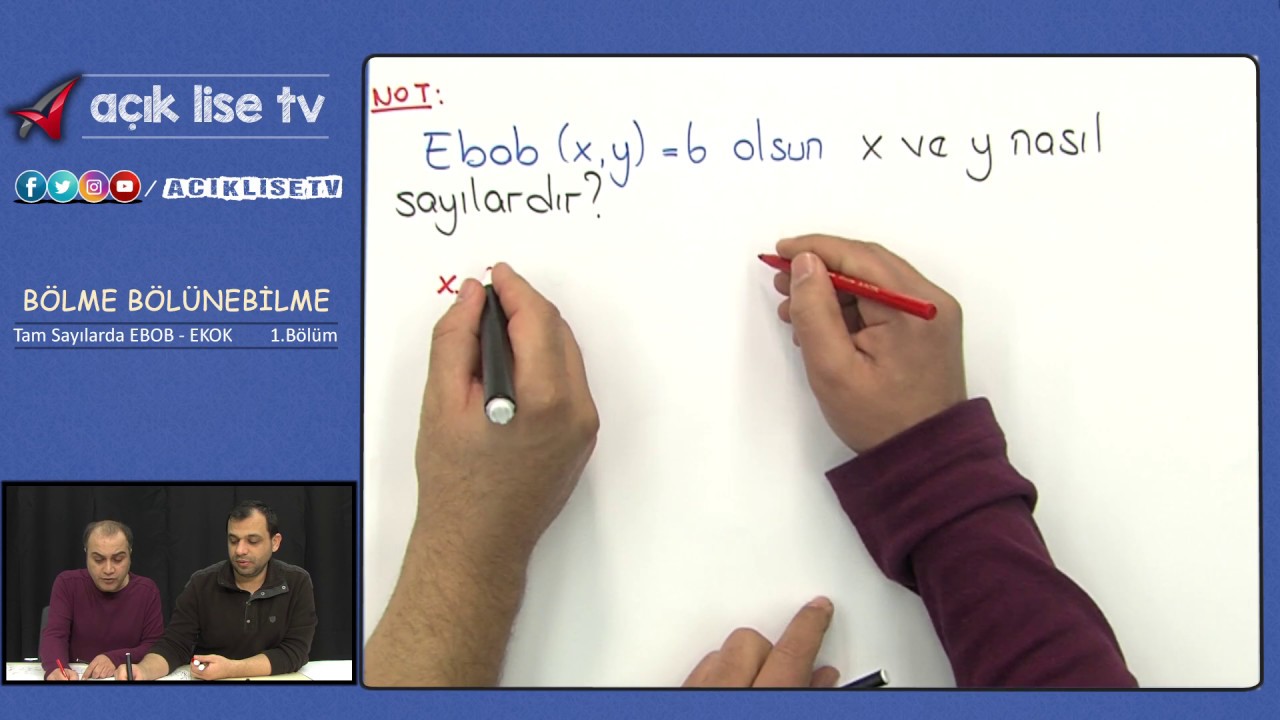 B&ouml;lme B&ouml;l&uuml;nebilme  - Tam Sayılarda EBOB-EKOK 1