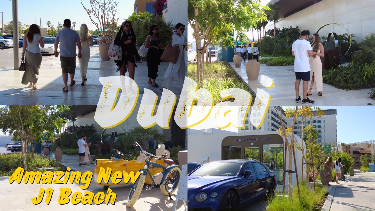 [ 4K ] Dubai Amazing New J1 Beach, The Spirit of the Riviera Jumeirah Dubai - Walking Tour 🇦🇪