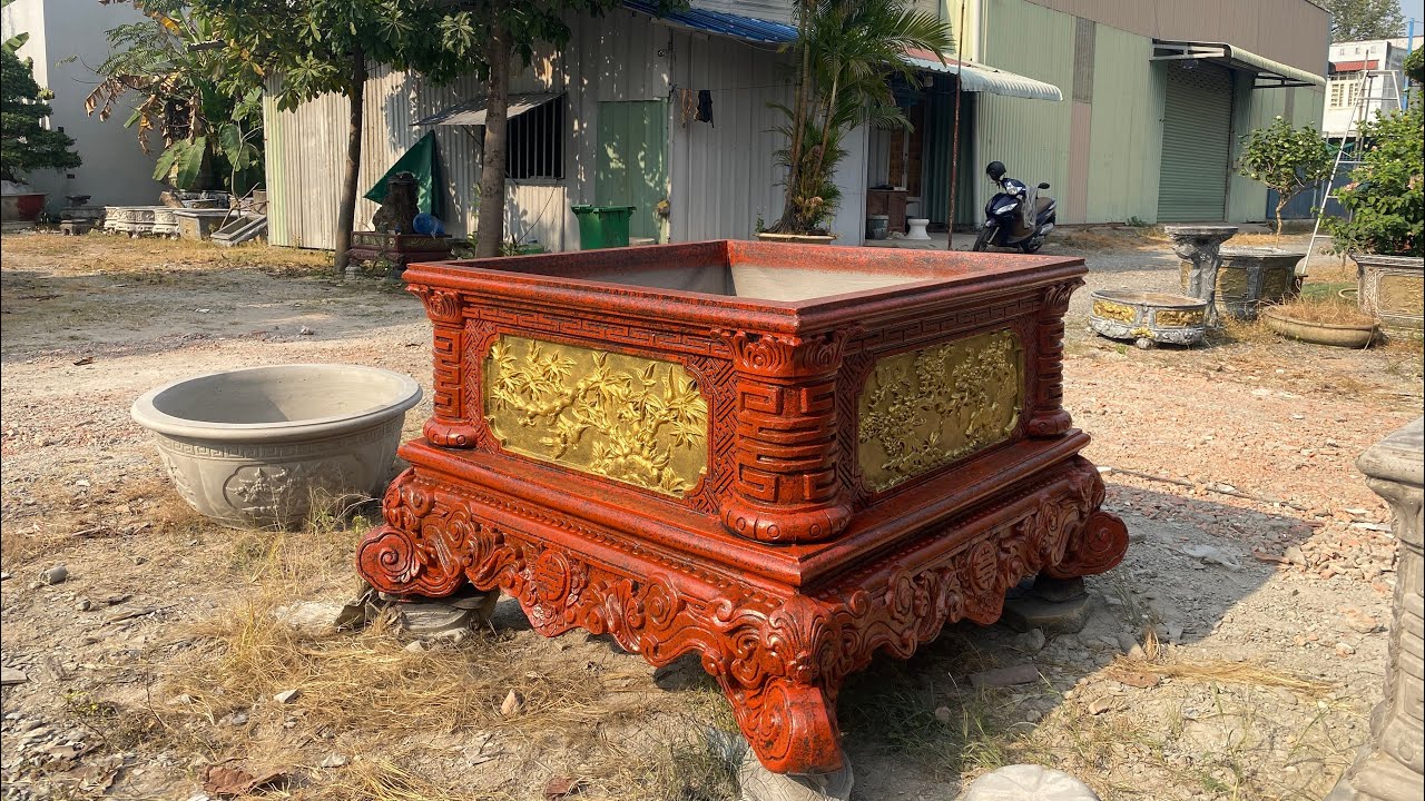 Chậu vuông nguyên khối 1m15 mẫu chậu được yêu thích nhất 2026 LH 0967114991 #chauvuong #chaucaycanh 
