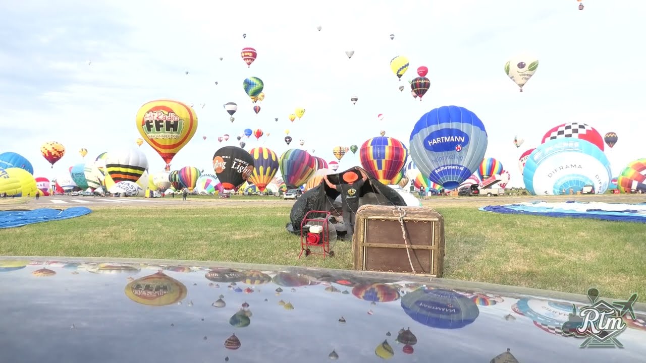 Grand Est Mondial Air Balloons 2023 Soar Over Chambley Airbase Timelapse  🎈 #MondialAirBalloons