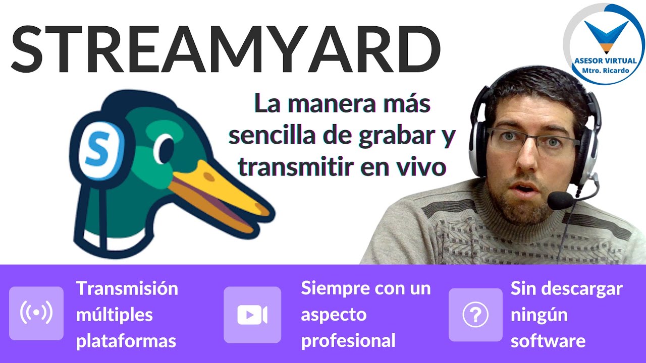 Como Grabar y Transmitir en Múltiples Plataformas - StreamYard  - Tutorial 2023
