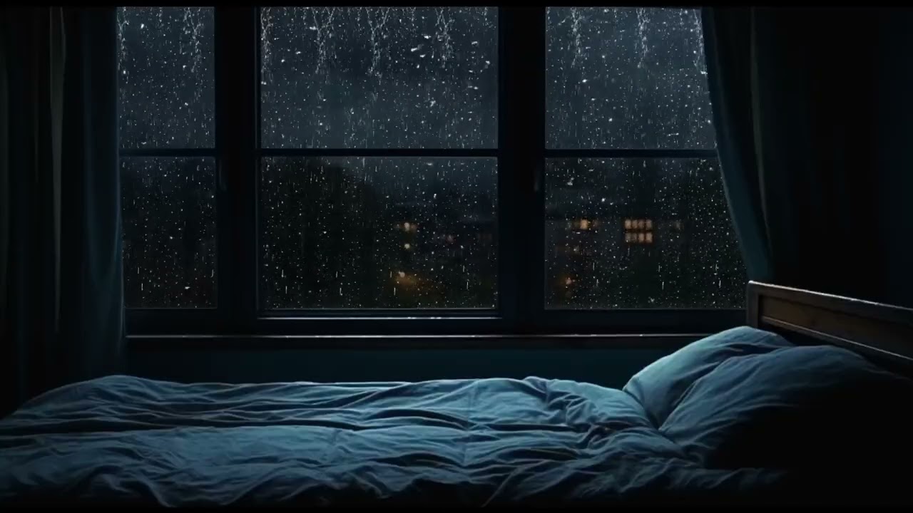🌙 Night Rain on Window 🌧️ Relax Your Mind & Rest