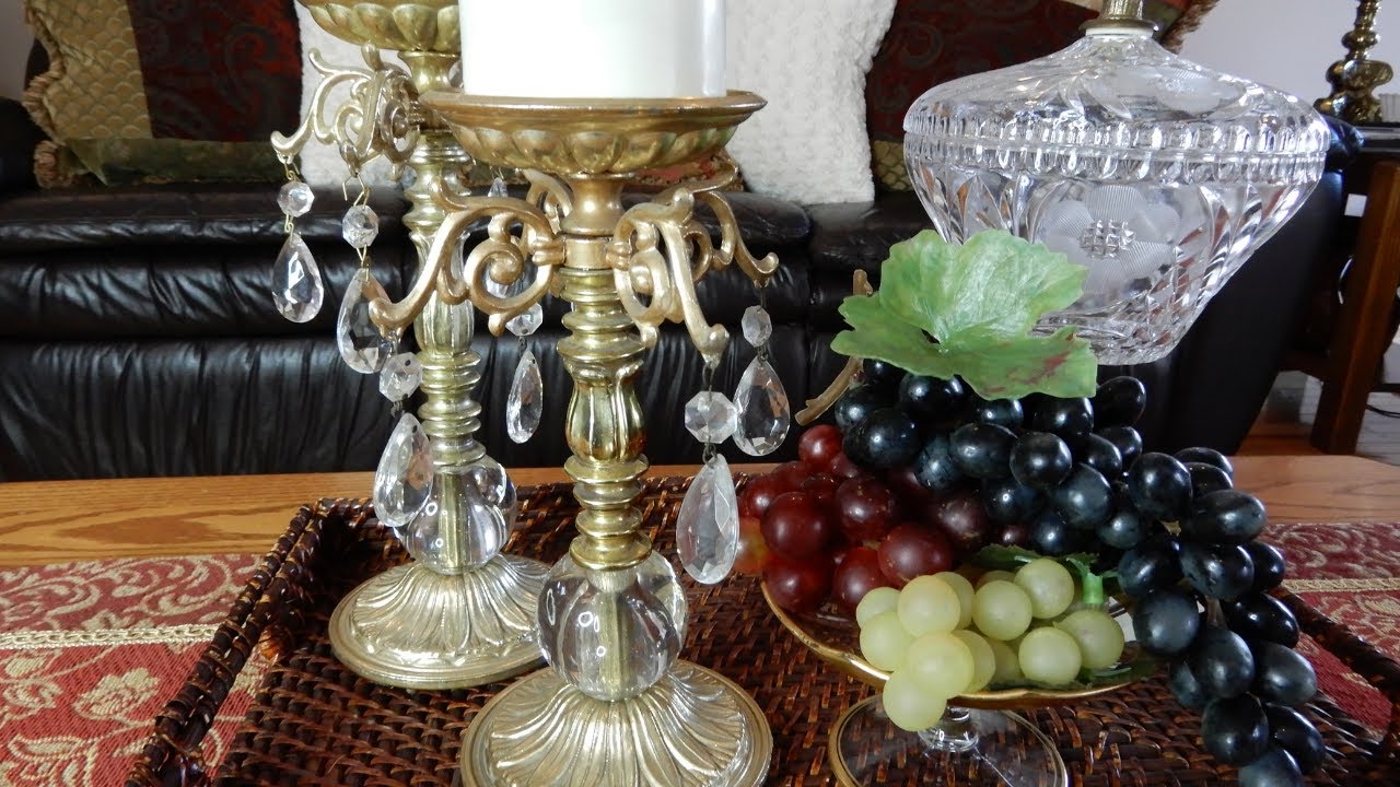 TUSCAN DECOR / TUSCAN LIVING ROOM VIGNETTE / TUSCAN DECOR GOODWILL HAUL / DECORATE WITH ME