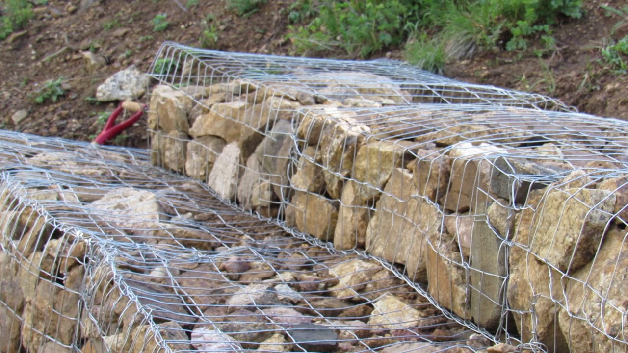 DIY Gabion baskets/cages Part 3 using broken up concrete as fillers