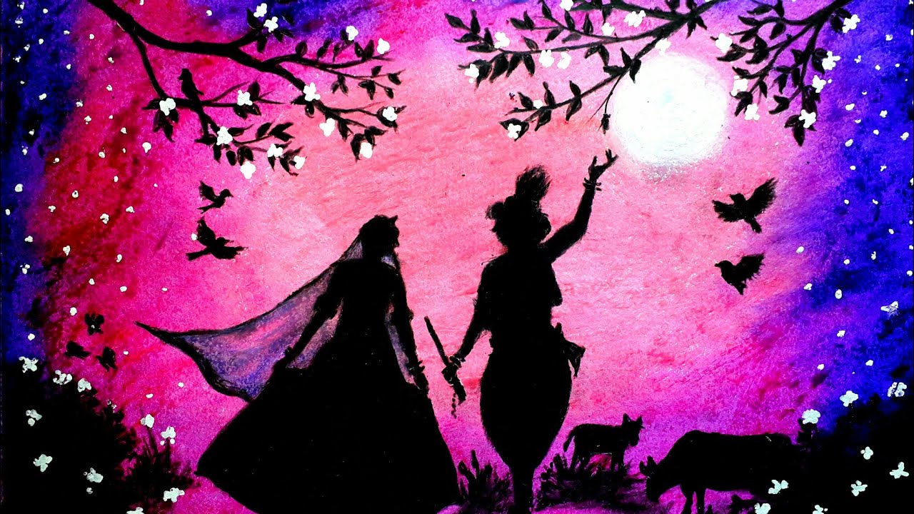 How to draw Radha Krishna | Radha Krishna drawing oil pastel | Radha Krishna Art