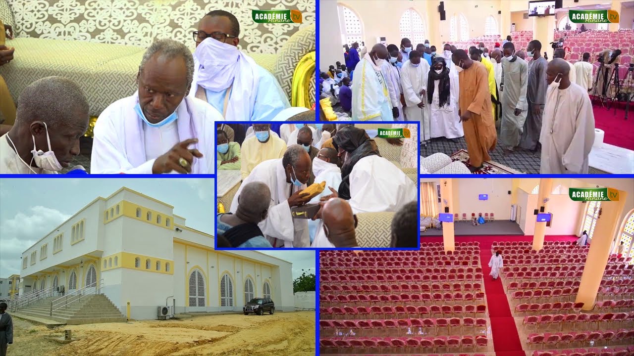 Serigne Sidy Nar Diene Visite du khalif général des Mourides à la nouvelle salle de conférence const