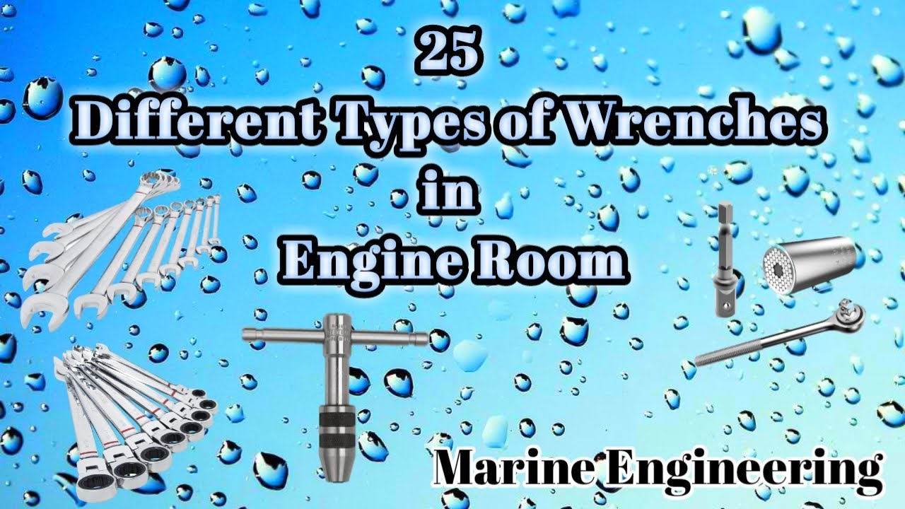 25 Different Types of Wrenches in Engine Room | Familiarization | Marine Engineering