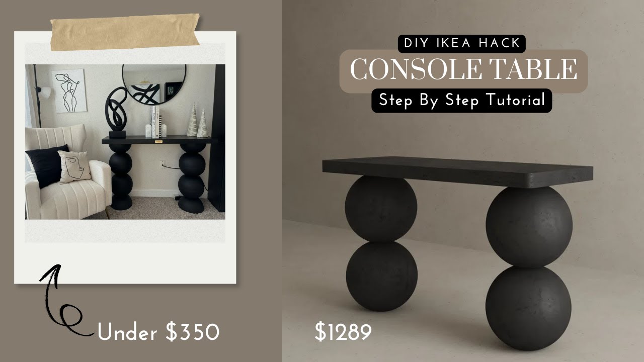 DIY IKEA Hack | Console Table w/ IKEA Salad Bowls | Designer Furniture On A Budget