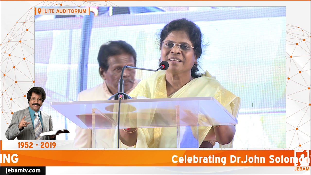 Sis Shanthi Solomon | New Year 2020 Message | Celebrating the life of Dr. John Solomon | Jebam tv