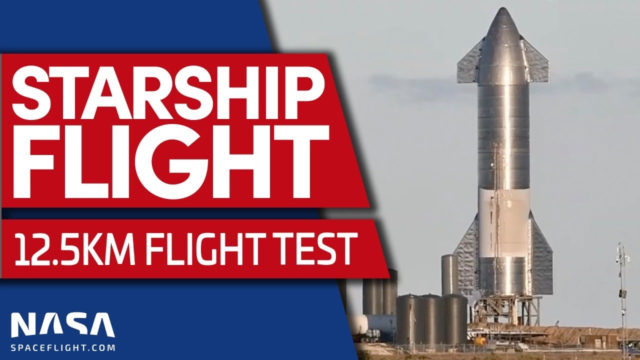 Starship SN8 12.5km Successful Test Flight - Full Livestream