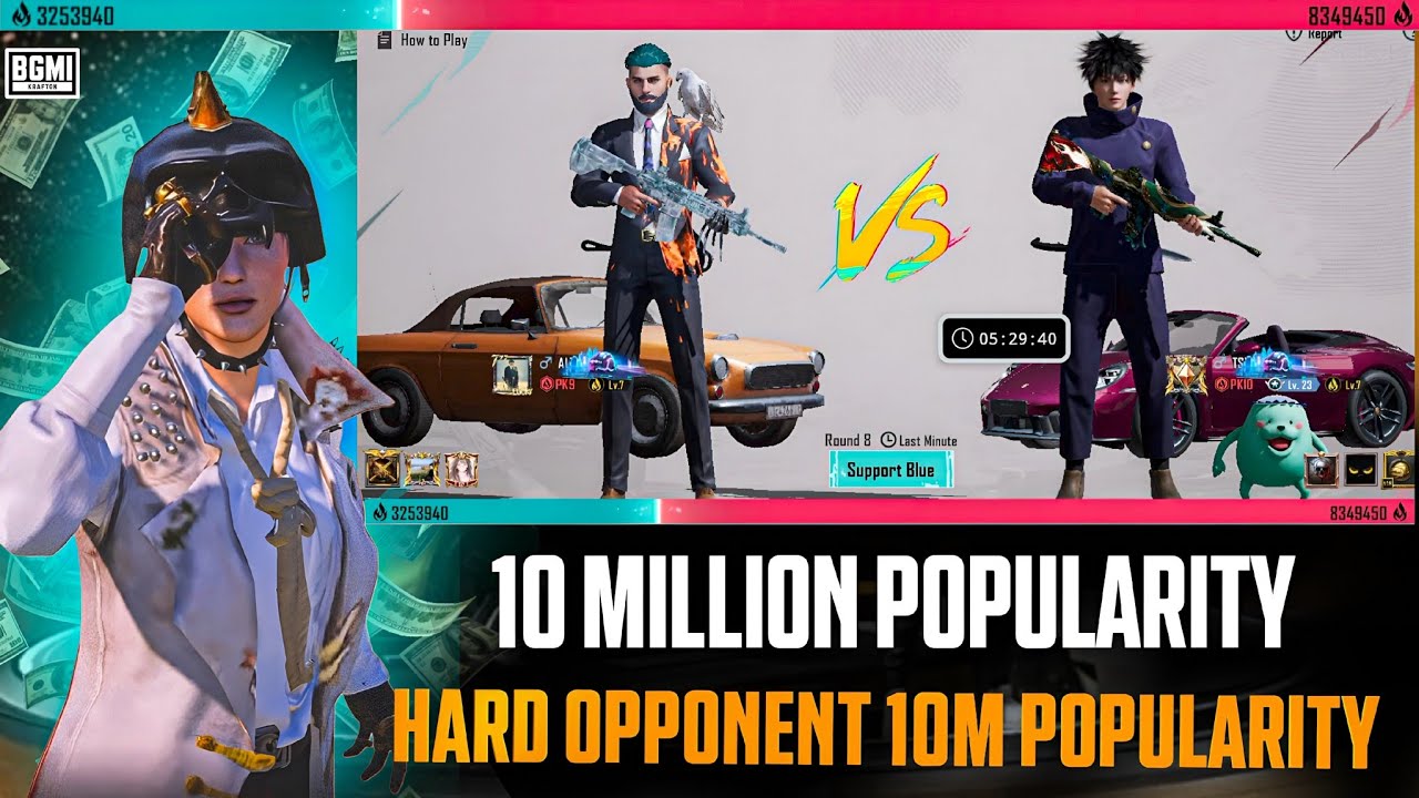 10M POPULARITY INCREASE OPPONENT IN LAST MOVEMENT BGMI POPULARITY BATTLE