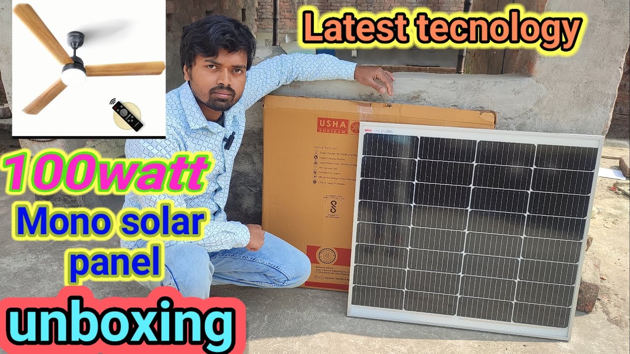 100watt monocrystalline solar panel unboxing ||solar panel unboxing and review #youtubevideos