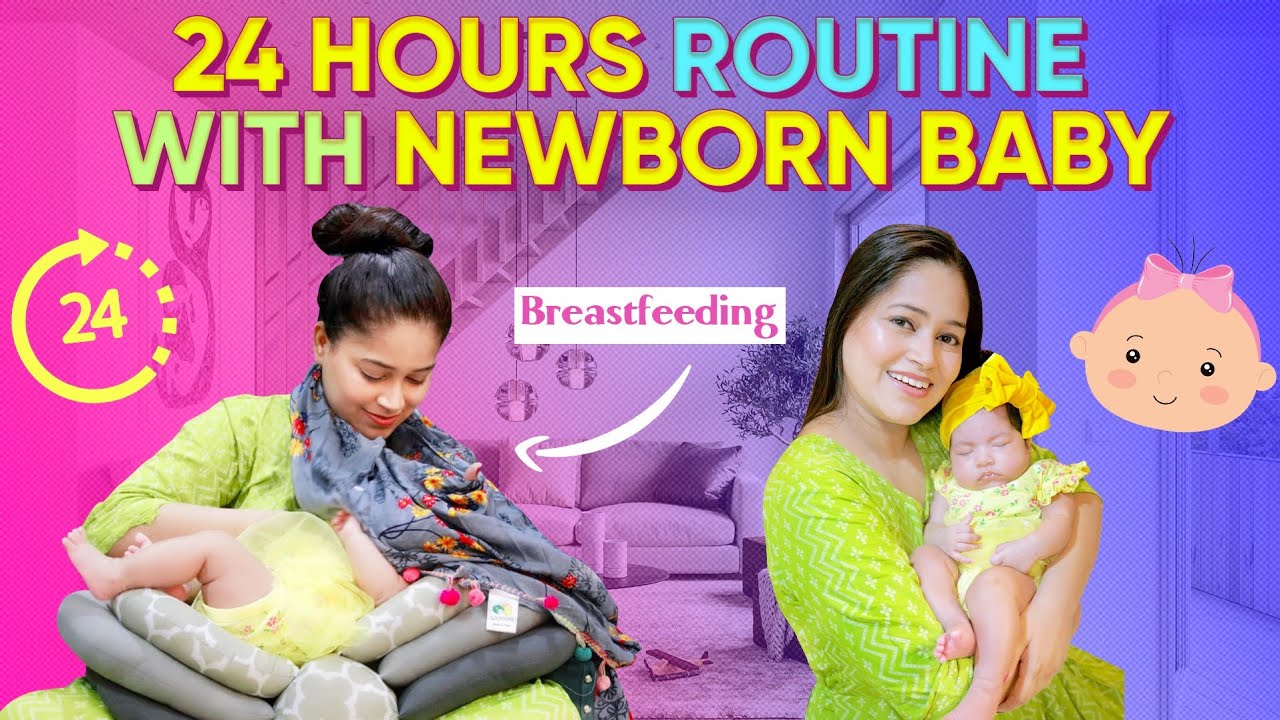 24 Hrs Full Day Routine with Newborn Baby 👶 Breastfeeding, Shower, Massage after C section Delivery