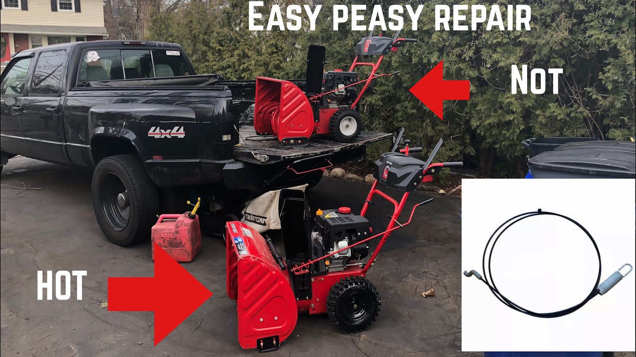 Subscriber Request  HOW TO REPLACE YOUR DRIVE CABLE ON YOUR TROY BILT 2410 Snow Blower MTD CRAFTSMAN