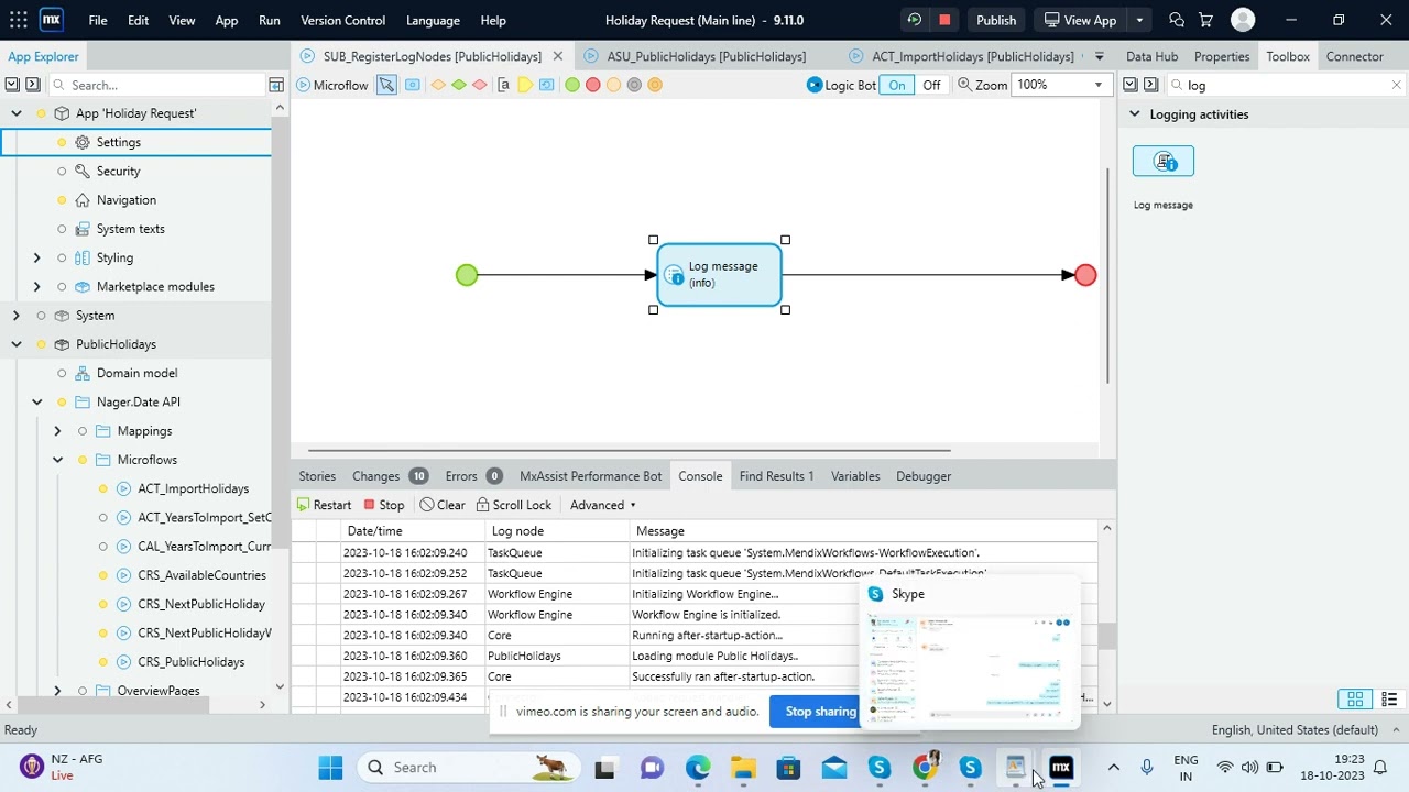 Log message in mendix part 1| Microflow Activities in mendix