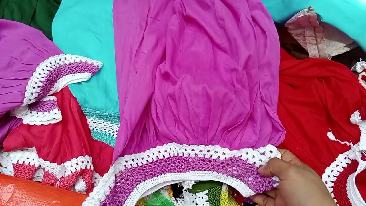 বাচ্চাদের কুশিকাটা ম্যাক্সি ফ্রক মাত্র ১০০টাকা