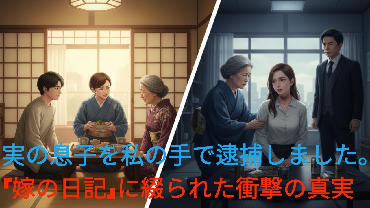 【スカッと】嫁の急死後、遺品整理で見つけた一冊の日記帳。「お義母さん、助けて」そこに記された息子の裏の顔に、私は血の涙を流しながら警察を呼んだ【反転さよなら】【お便りラジオ】