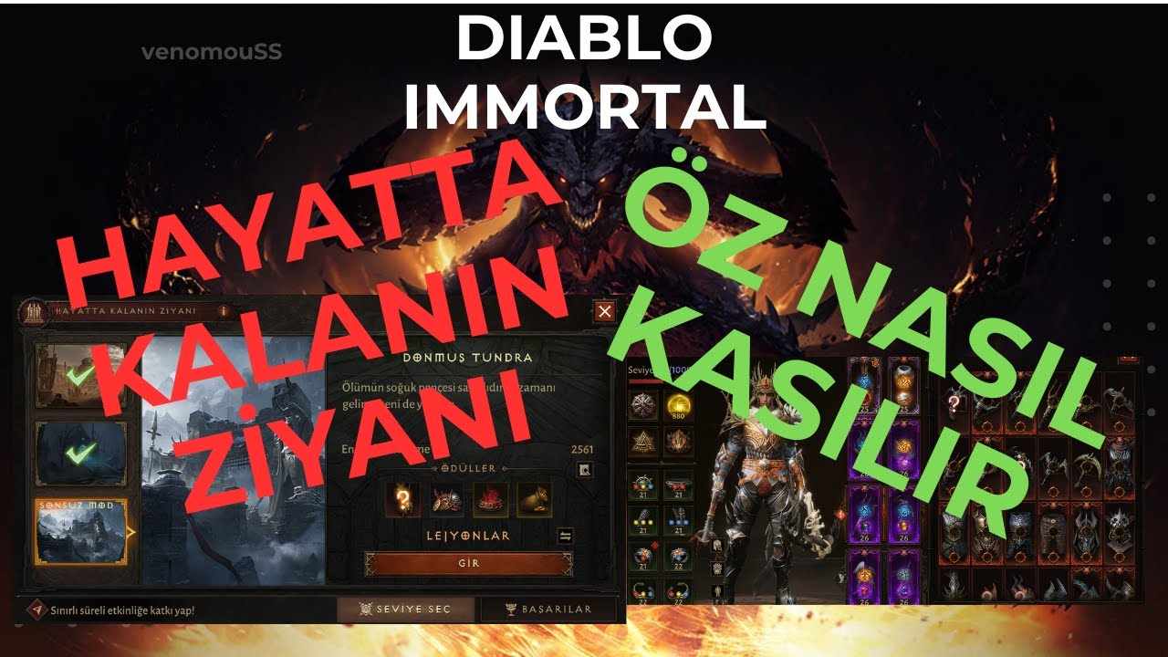 Öz Nasıl Kasılır, Hayatta Kalanın Ziyanı | Diablo Immortal Türkçe Rehber