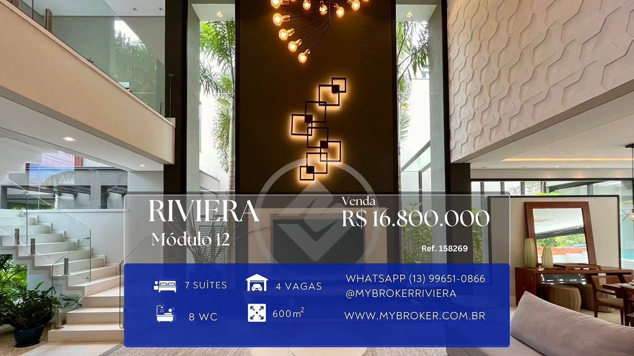 Casa com 7 suítes no módulo 12 da Riviera de São Lourenço