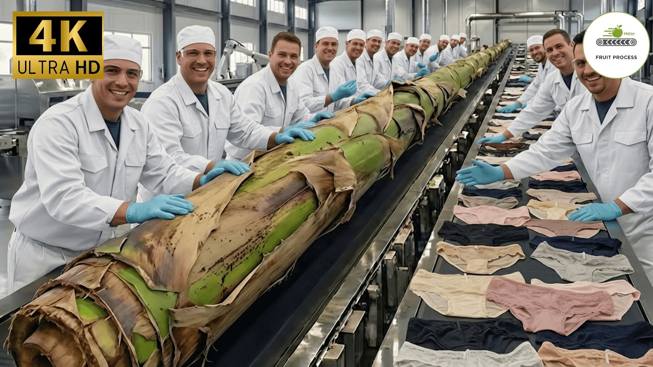 Inside a Banana Tree Processing Plant &ndash; The Process of Turning Banana Fibers into Women&rsquo;s Underwear