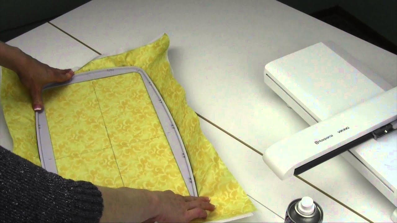 Husqvarna Viking Designer Diamond 62 How to Hoop the Fabric