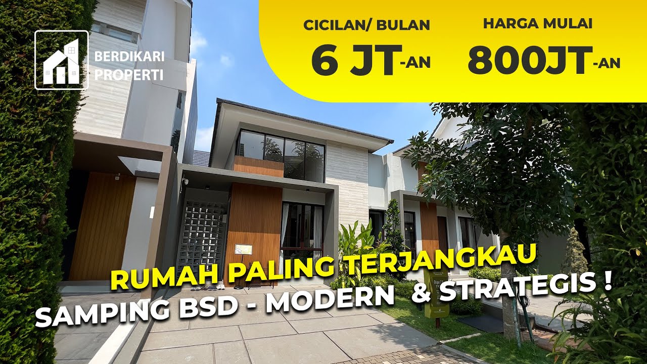 RUMAH PALING TERJANGKAU SAMPING BSD MODERN & STRATEGIS - CITRA GARDEN SERPONG - GAVIUS (1 LANTAI)