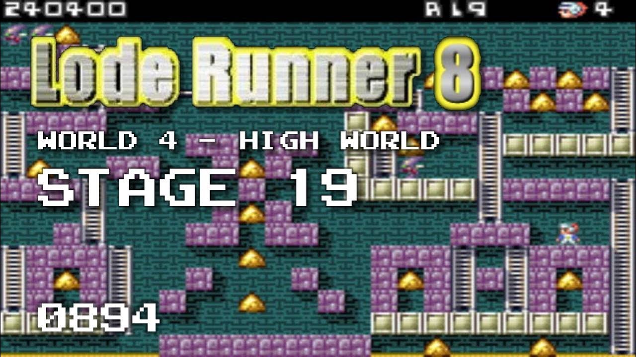 Lode Runner 8 - World 4 High World - Stage 19 [0894]