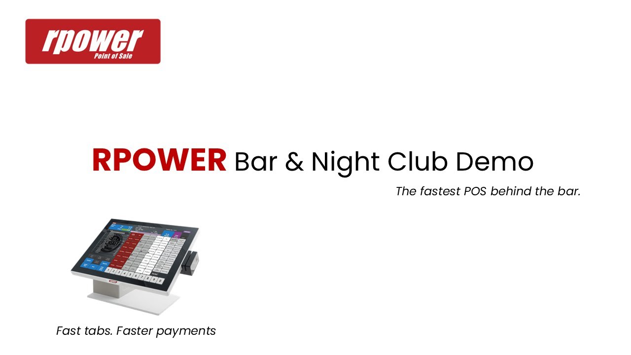 RPOWER Bar Demo | Fast Tabs & Speed Transactions for Nightclubs