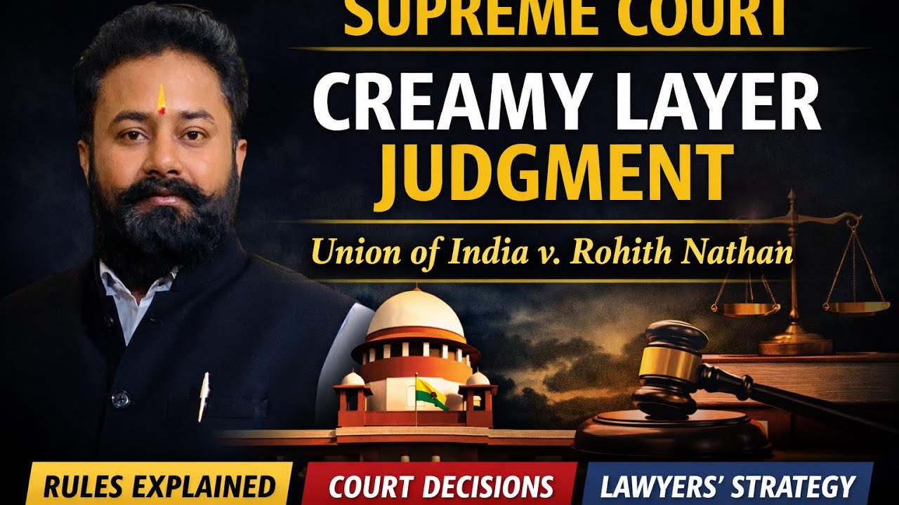 Supreme Court Creamy Layer Judgment Explained | Union of India v Rohith Nathan | OBC Reservation Law