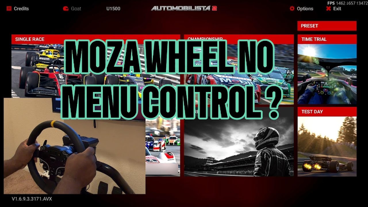 Control any racing game menu with your Moza Wheel including Automobilista 2