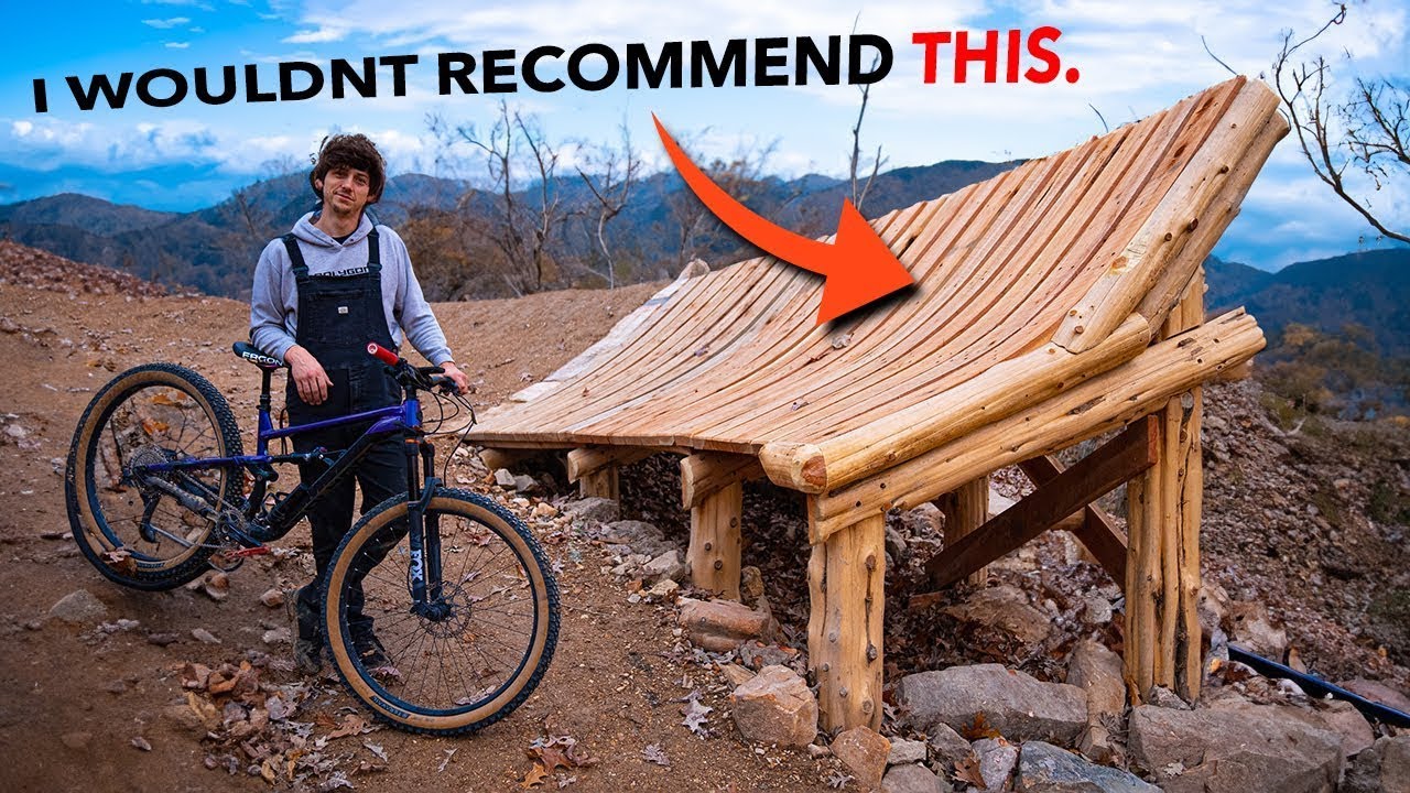 Bending Wood To Build Twisted Bike Jump...