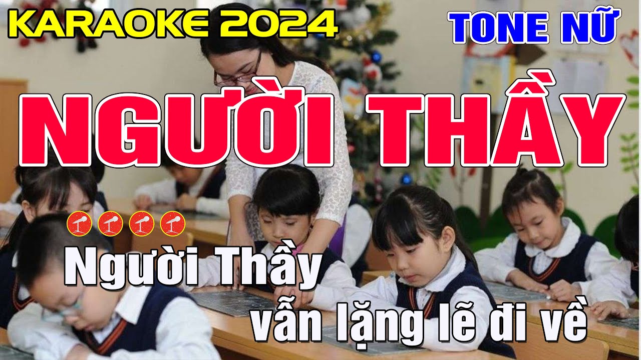 Người Thầy Karaoke Tone Nữ Thấp - Beat Chuẩn || Minh Điệp Organ