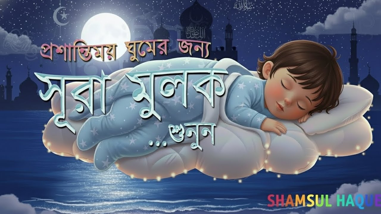 ঘুমের আগে শুনুন সূরা মূলক | মনে আসবে প্রশান্তি ও শান্তি 🤍 | Shamsul Haque