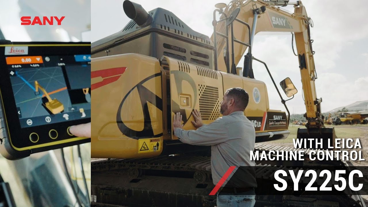 Экскаватор SANY с Leica Geosystems: революционное решение для земляных работ!