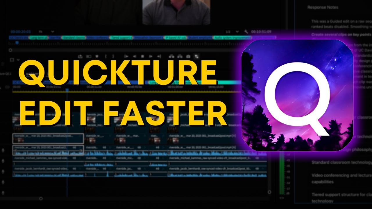 AI Video Editing with Quickture | Rough Cut in Minutes