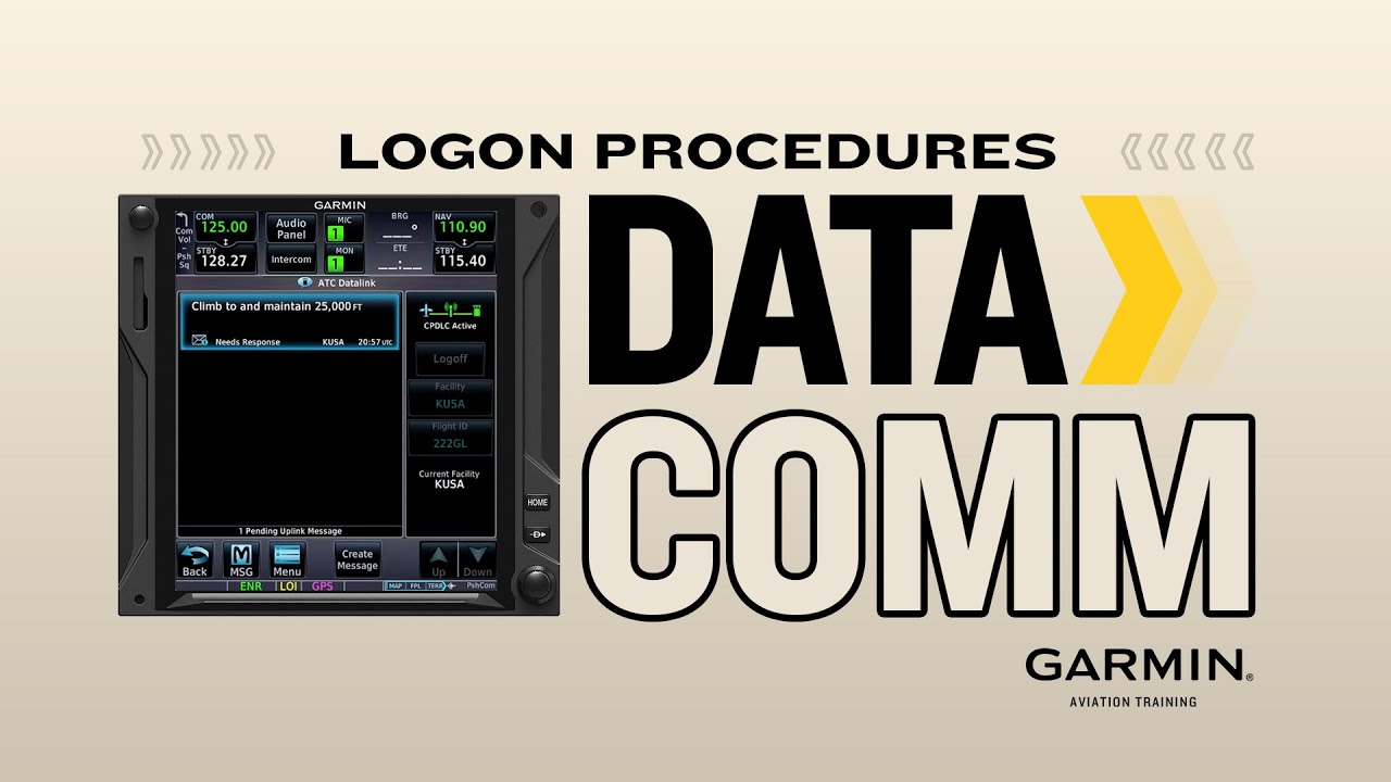 Garmin FAA Data Comm | GTN Xi - Logon Procedures