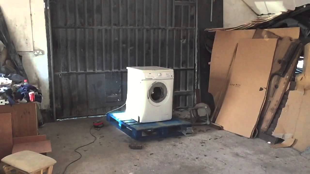 Destroyed Washing Machine - Slow Mo