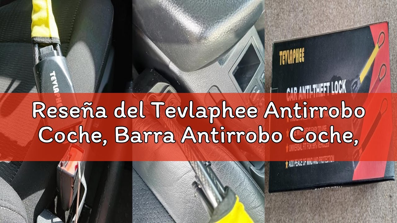 Reseña del Tevlaphee Antirrobo Coche, Barra Antirrobo Coche, Cabeza Metálica, Cerradura Auto Alta Vi
