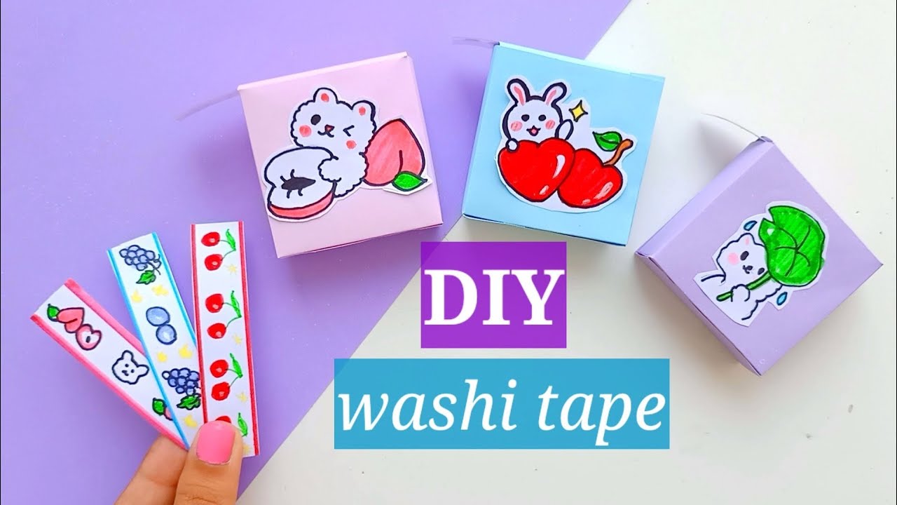 How to make washi tape at home /Diy washi tape / paper craft / Diy your own washi tape #shorts