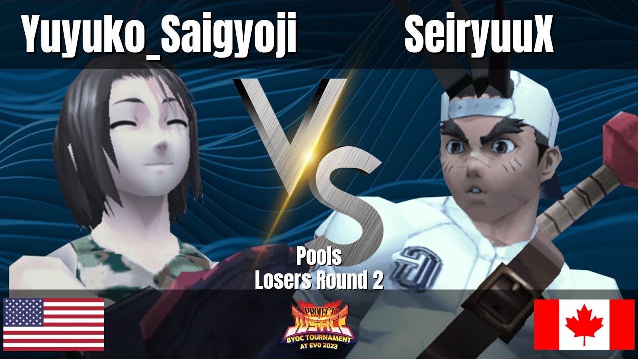Yuyuko_Saigyoji (Akira) vs SeiryuuX (Shoma - Project Justice BYOC Tournament at Evo 2023 Losers R2
