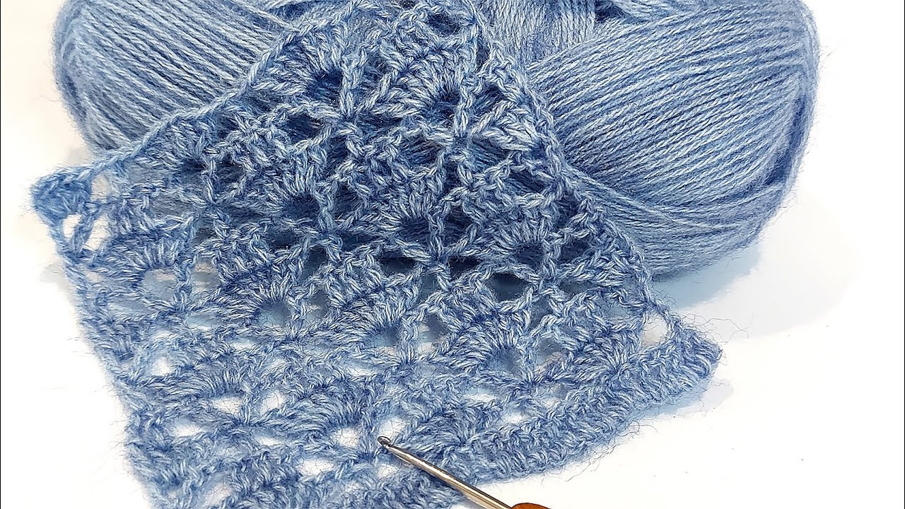 НЕВЕРОЯТНО! 👍🧶 Палантин крючком за 2 вечера! Простое  легкое вязание крючком для начинающих