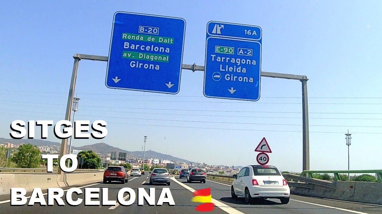 Driving from Sitges to Barcelona - Costa de Garraf 2023 Spain 4K