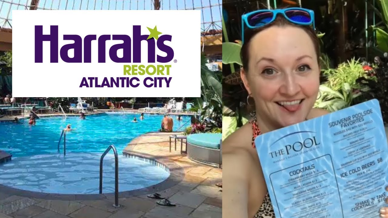 BEST POOL in AC! ⛱️ Harrah's Atlantic City - Double Queen Waterfront Tower - ROOM REVIEW