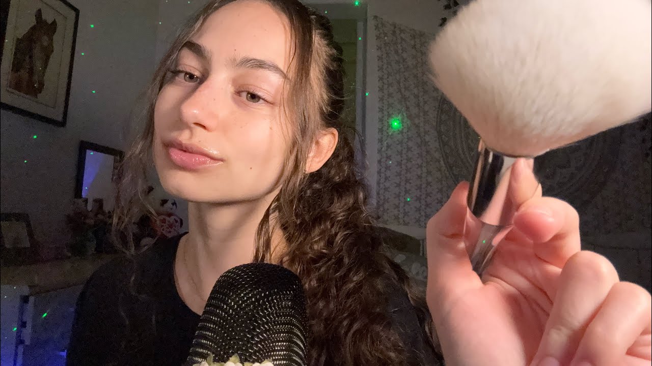 asmr fluffy mic brushing!!